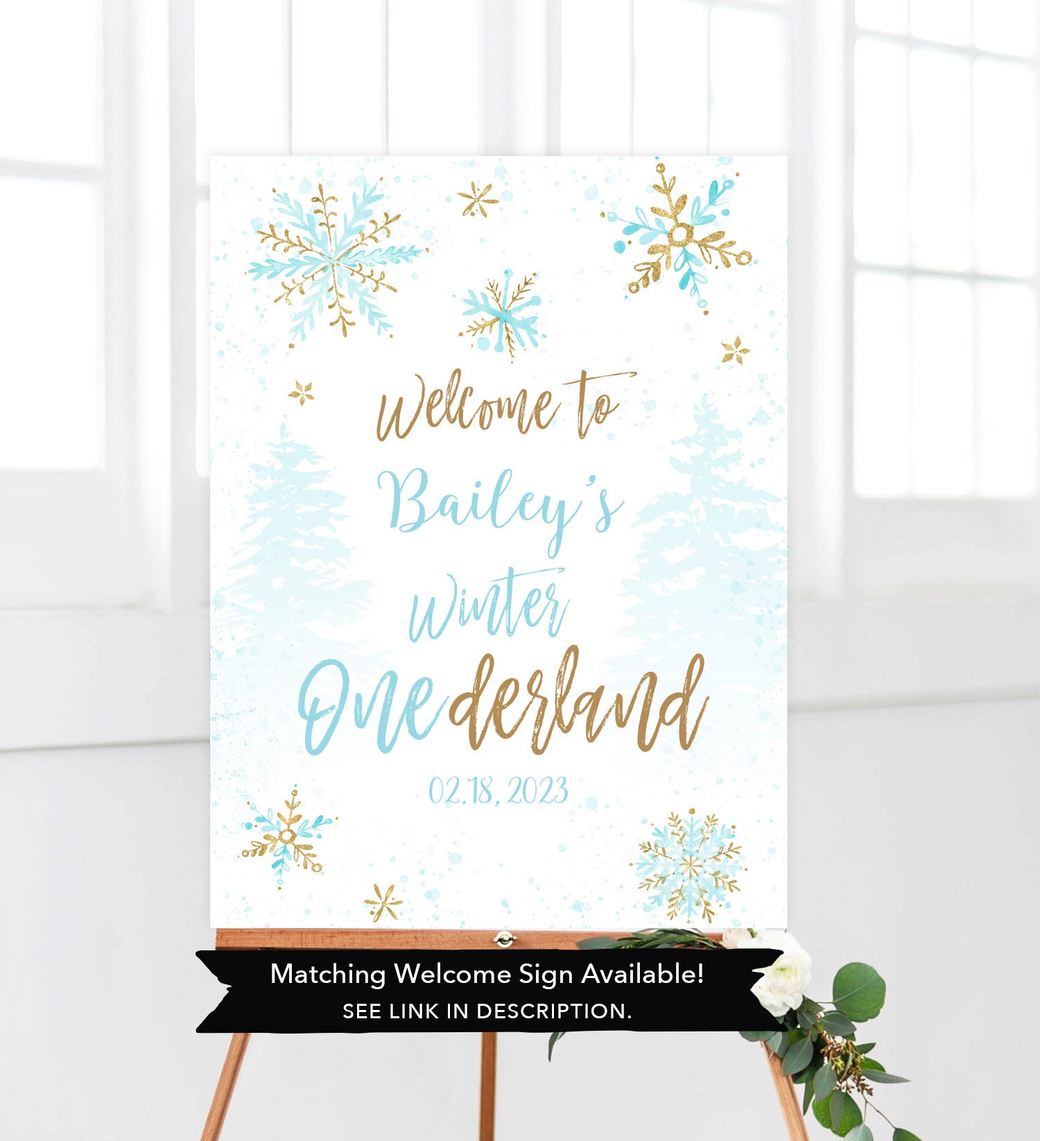 Snowflake Birthday Invitation Printable First Birthday | Etsy