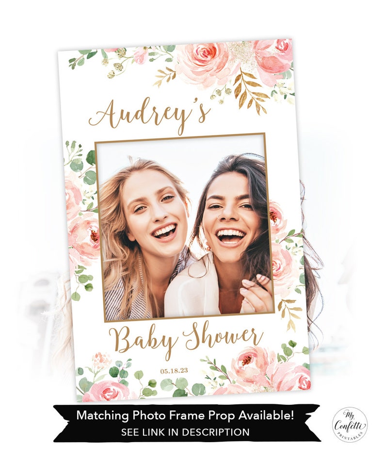 DIGITAL Baby Shower Invitation, Electronic, Girl Baby Shower Invite, Editable, It's a Girl, Blush Pink Floral, Textable, MCP820, CJB image 10