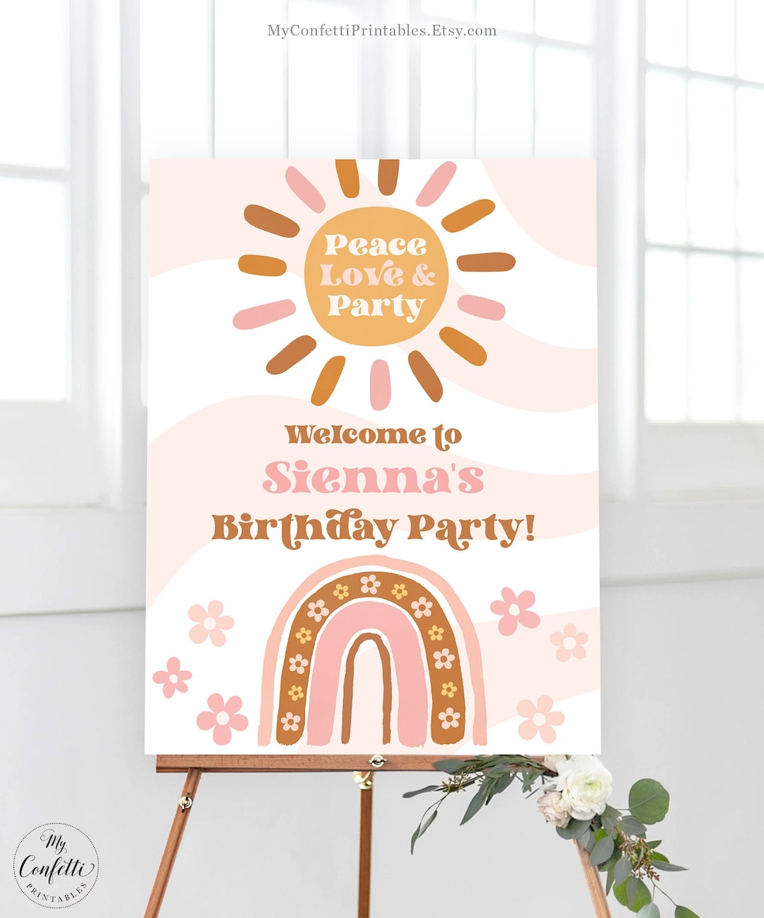 EDITABLE Birthday Welcome Sign, Printable Birthday Party Sign Template ...