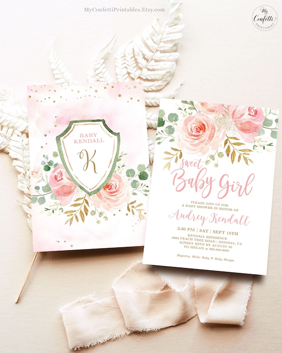 Blush Pink Baby Shower Invitation