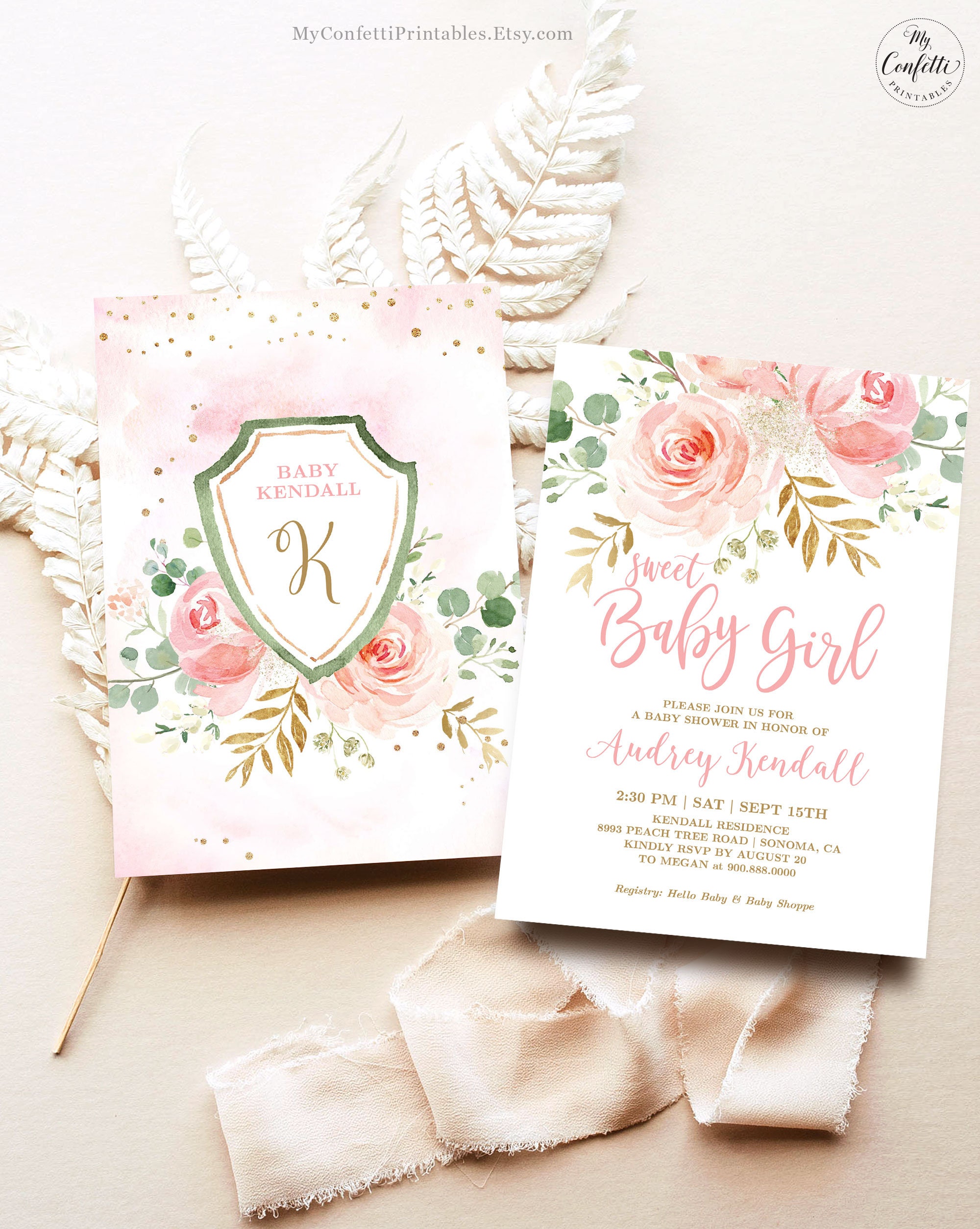 36 Biglietti Di Ringraziamento Con Buste Oro Rosa 10x15 Cm - Per Matrimonio, Baby Shower