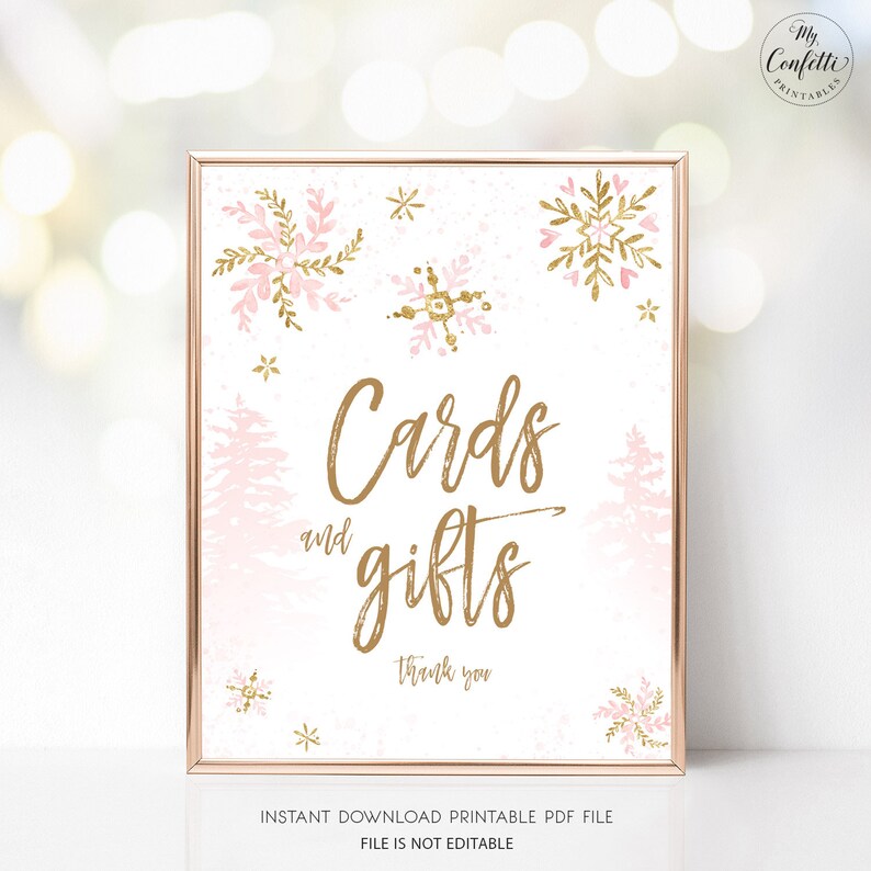 Cards &amp; Gifts Sign Printable Baby Shower Cards and Gifts - Etsy
