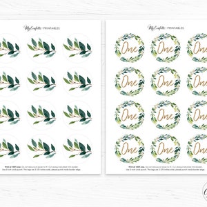 First Birthday Cupcake Toppers, Printable One Cupcake Toppers, Rustic ...