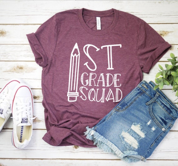 first grade squad shirt - 1st grade teacher shirt - first grade crew matching shirts