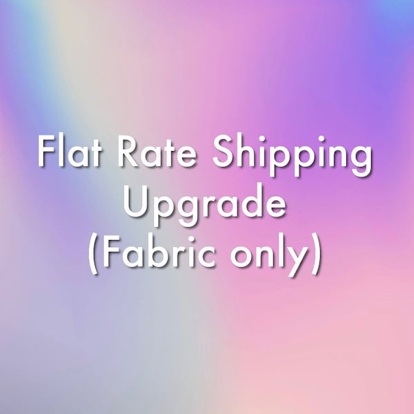 Upgrade to flat rate shipping!