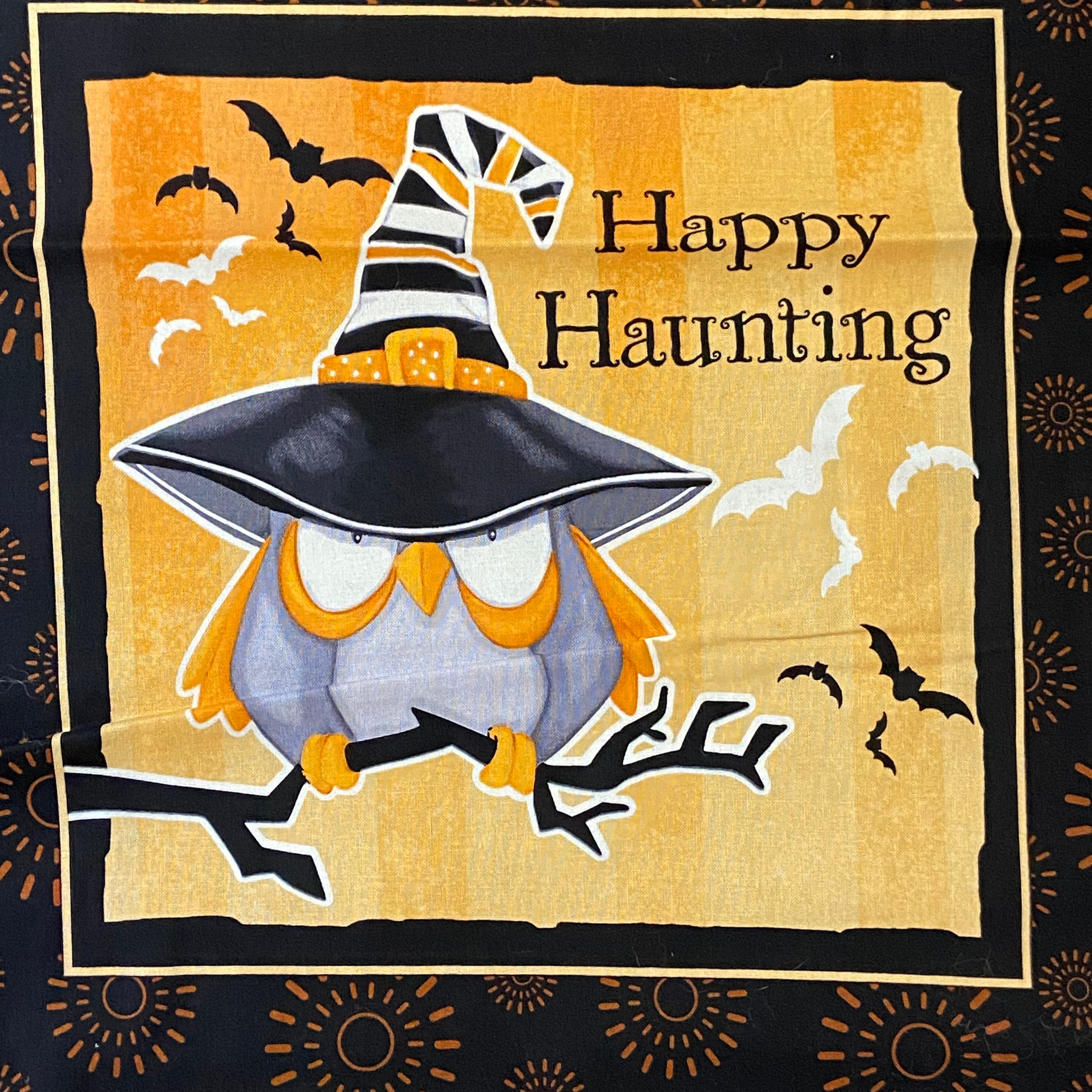 Halloween Fabric Panel to Make a Wall Hanging or Pillow Etsy