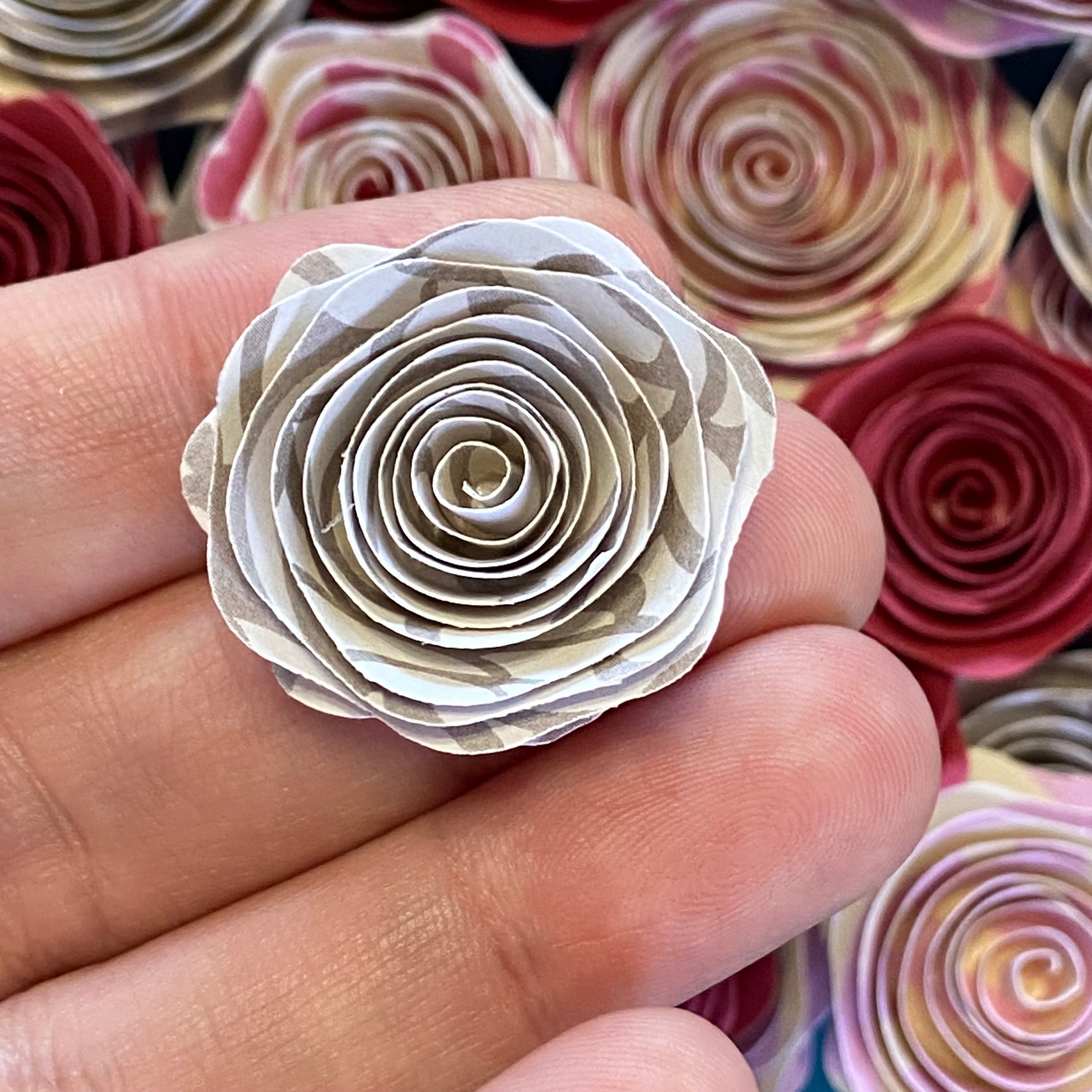 Handmade Paper Roses: Valentine's Day Decor, Red, Pink, Gray - Etsy