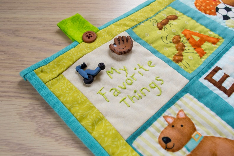 Quilted ABC Baby Wall Hanging Blue and Green Baby Boy Wall Etsy