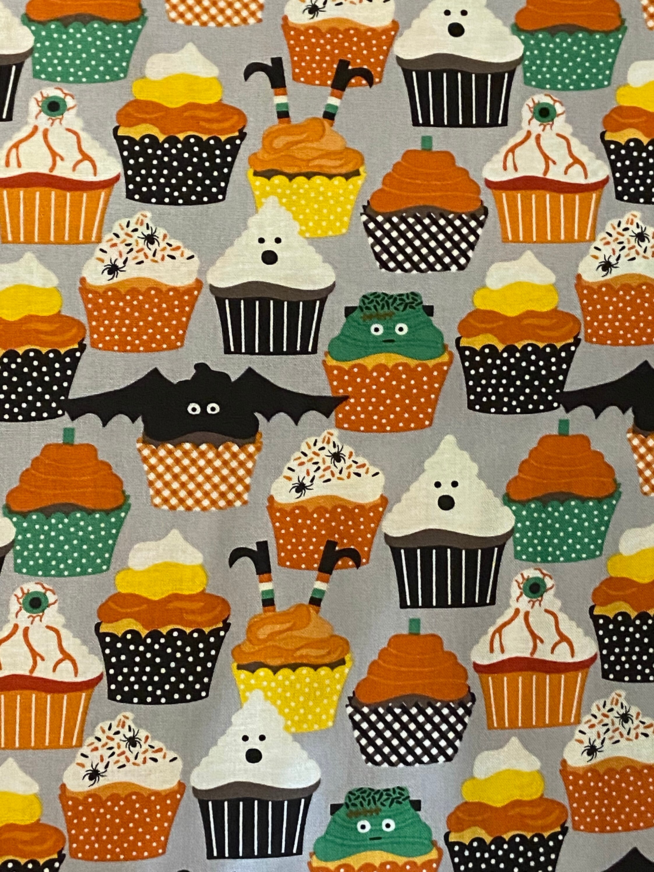 Spooky Cupcake Cotton Woven Fabric Halloween Fabric by the Etsy UK
