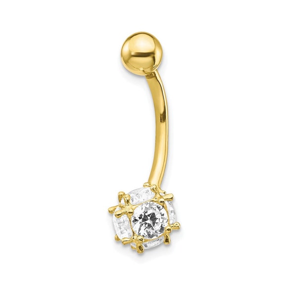 Circonia cúbica CZ Link Pulsera 14k Oro Blanco