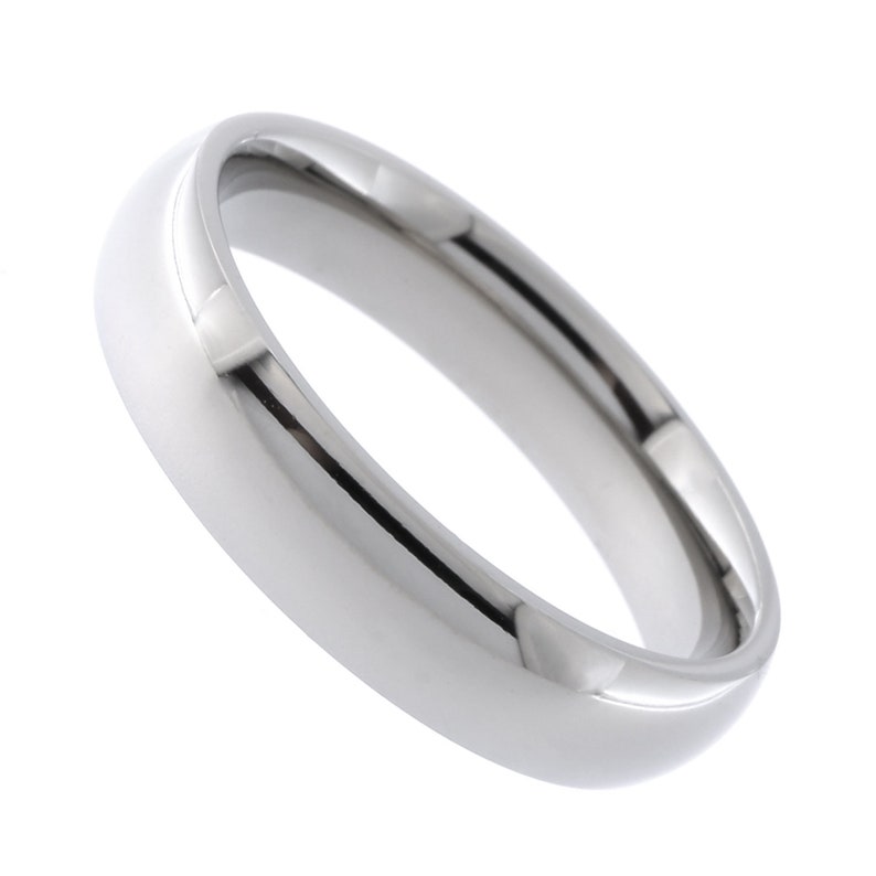 band ring fashion ring Unisex High Polished Titanium 5mm Band Comfort Fit Ring alternative wedding ring everyday rings