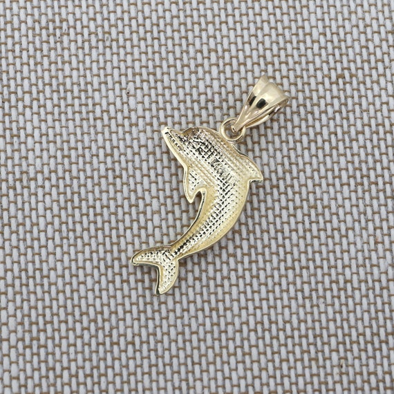 14k Yellow Gold Dolphin Pendant Necklace 13/" 15/" 16/" 18/" 20/" 22/"