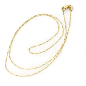 White or Rose Gold 1.5mm Cable Chain Necklace minimal 14k Yellow layering necklace dainty necklaces everyday necklace