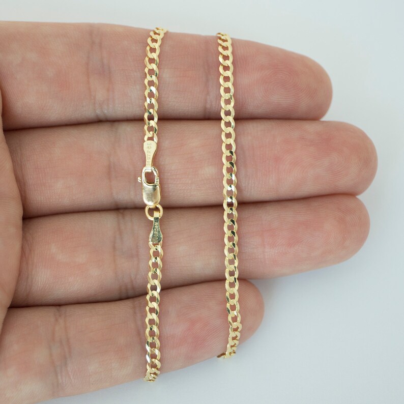 Ankle Bracelet Gold Anklet Beauniq Solid 14k Yellow Or White Gold Comfort Cuban Curb 2 6mm Chain Anklet 10 14k Gold Link Anklet Jewelry Body Jewelry Valresa Com