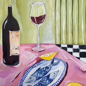 Dîner / Оriginal Ölgemälde / Ölbild / Zeitgenössische Kunst / Stillleben /