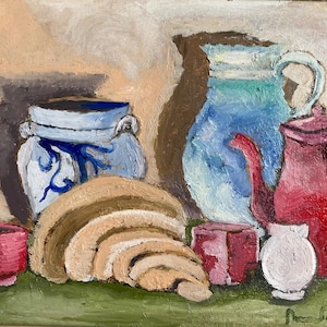 Le Petit-Déjeuner Idéal / Ölgemälde/ Originalgemälde/ Wohndekoration / Stillleben /