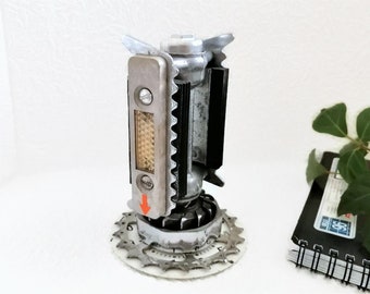 Desk accessory for cyclist Bicycle art Unusual gift for man women Repurposed bike pedal Souvenir