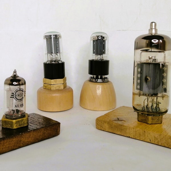 Vintage radio tube Old vacuum tubes Desk accessory for man Unusual engineer gift