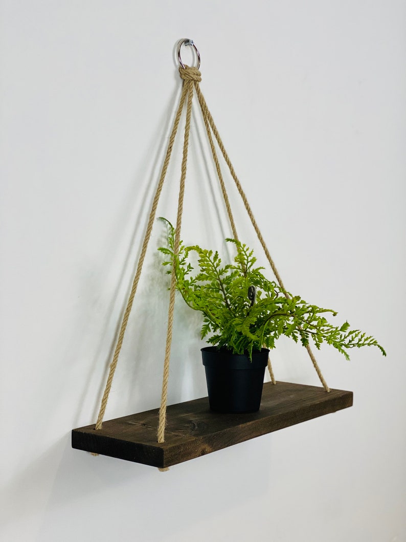 2 Pack Rope Shelf Rope Hanging Shelves Rustic Floating Etsy