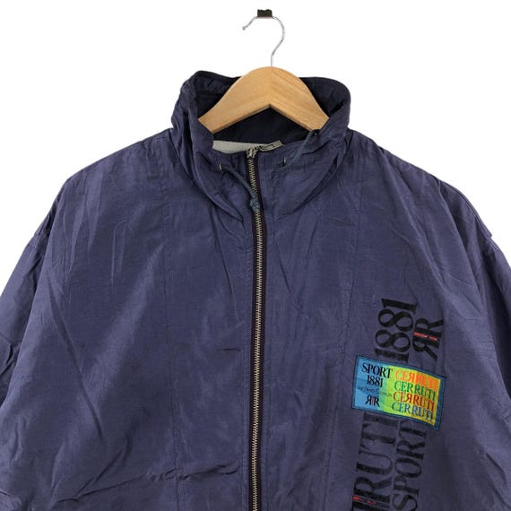 Vintage CERRUTI 1881 Sport Windbreaker Jacket Big Logo Streetwear