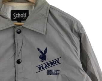 Vintage SCHOTT Nyc X Playboy Coach Jacket Streetwear - Etsy
