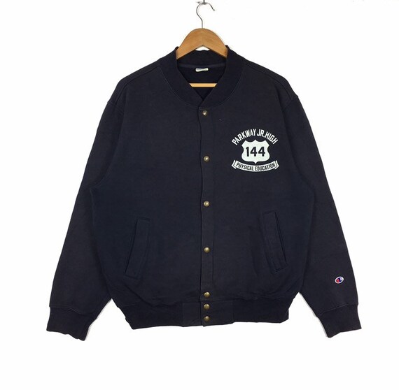 Vintage Champion Varsity Sweater: Parkway High, Large