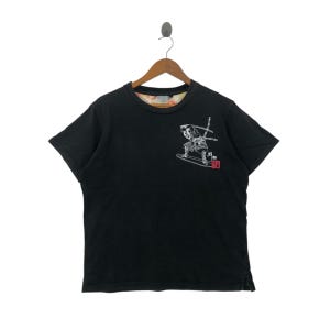 Vintage Naminoritatsujin Sukajan Souvenir Ninja Tee Shirt Japanese Traditional
