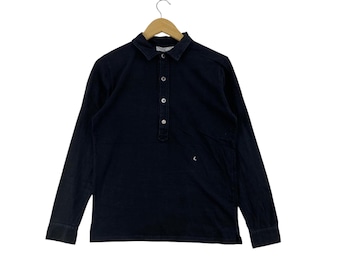 KITSUNE Polos Long Sleeve Small Logo Japanese Brand
