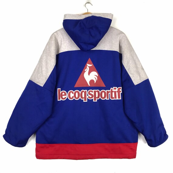 Extraordinaria Chaqueta vintage LE COQ SPORTIF con logo grande y bloques de color estilo hip hop ropa de calle talla grande regalo Etsy Espana