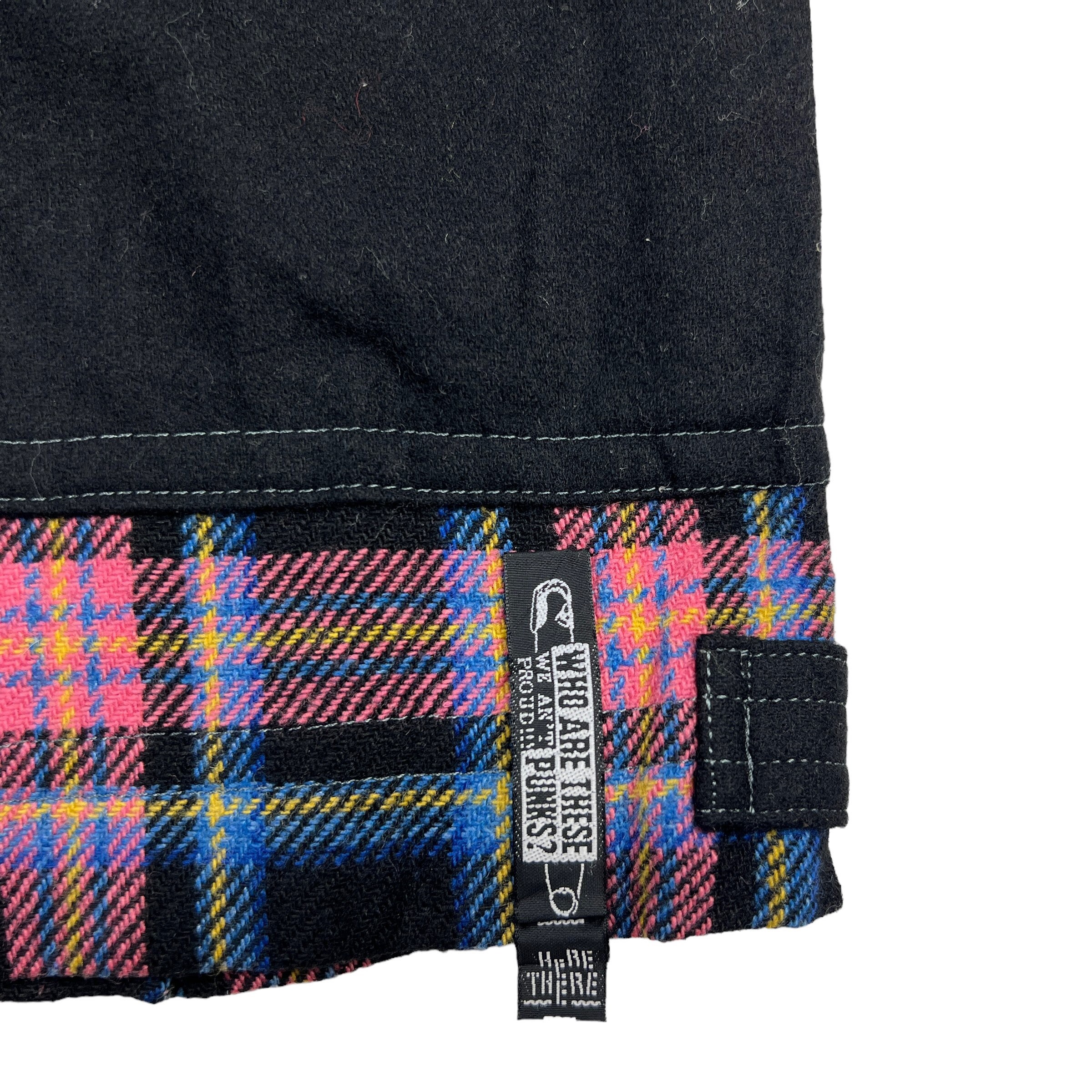 HERE THERE Bondage Pants Punk Checkered Japanese Brand
