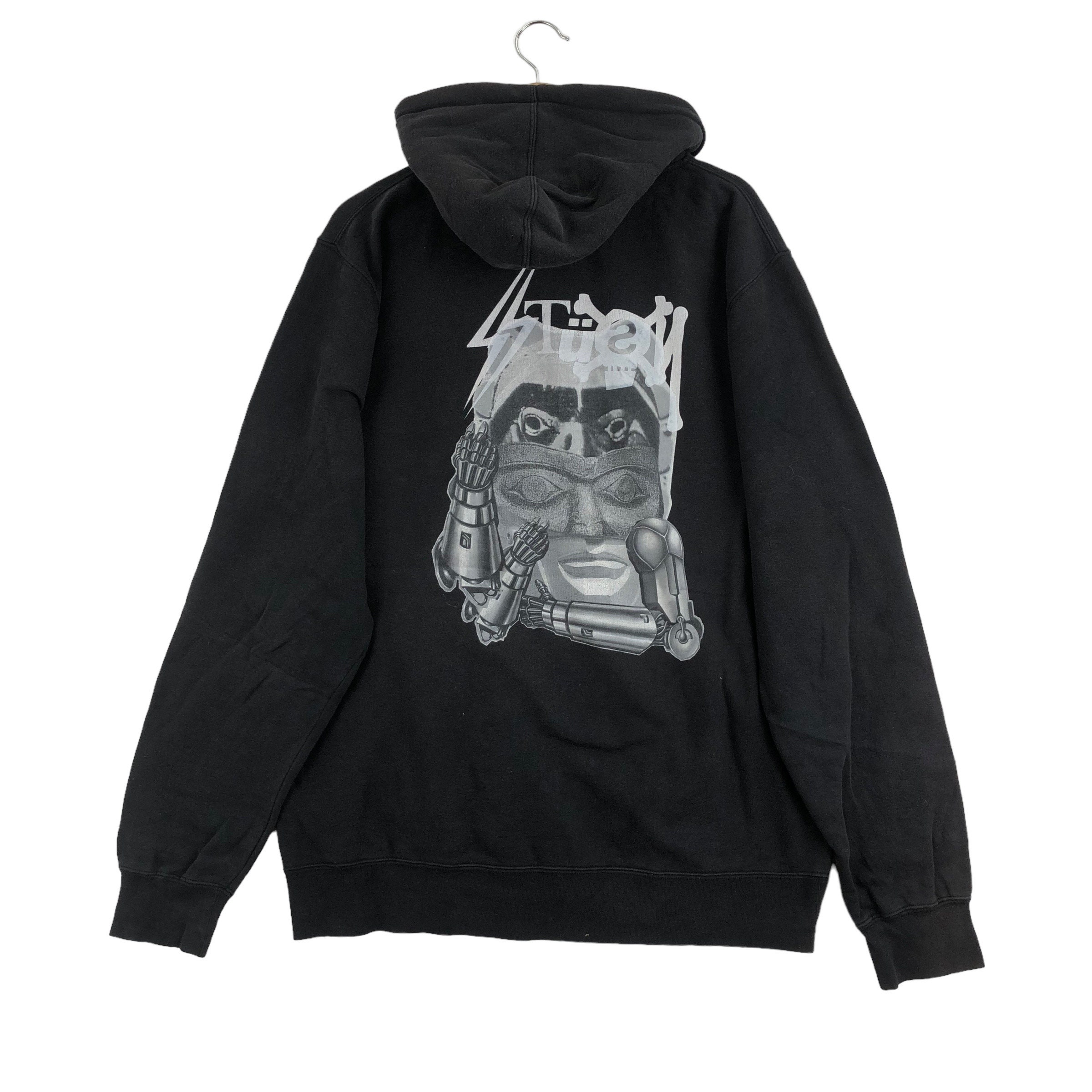 Vintage STUSSY Big Logo Hoodies Zipper Hiphop Swag