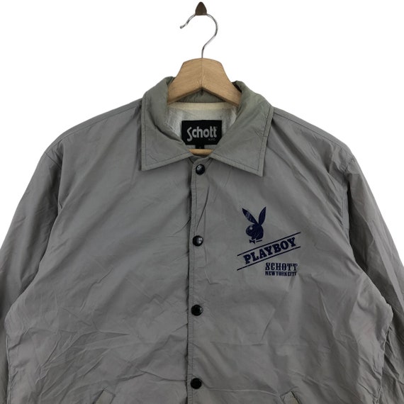 Vintage SCHOTT Nyc x Playboy Coach Jacket Streetw… - image 2