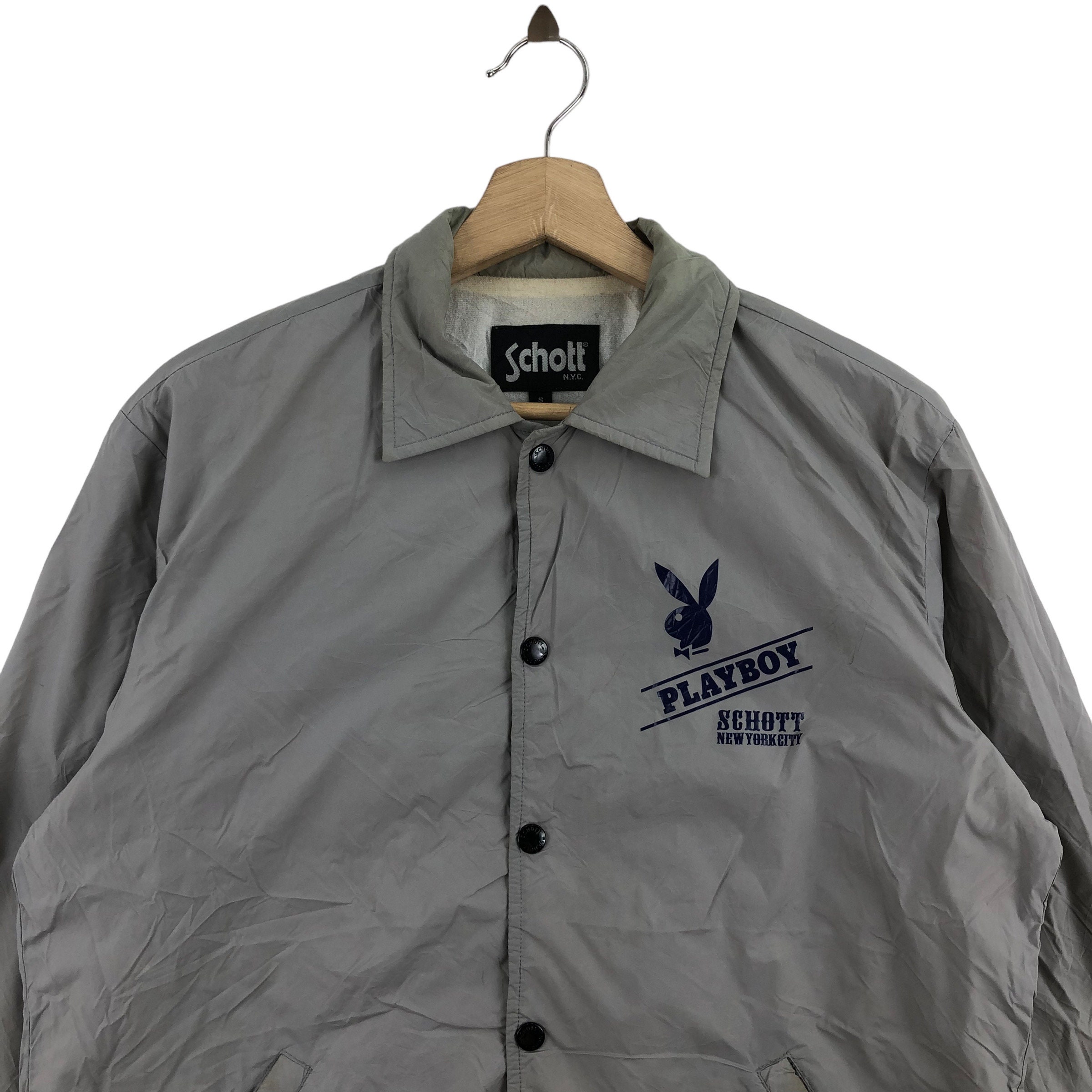 Vintage SCHOTT Nyc X Playboy Coach Jacket Streetwear - Etsy