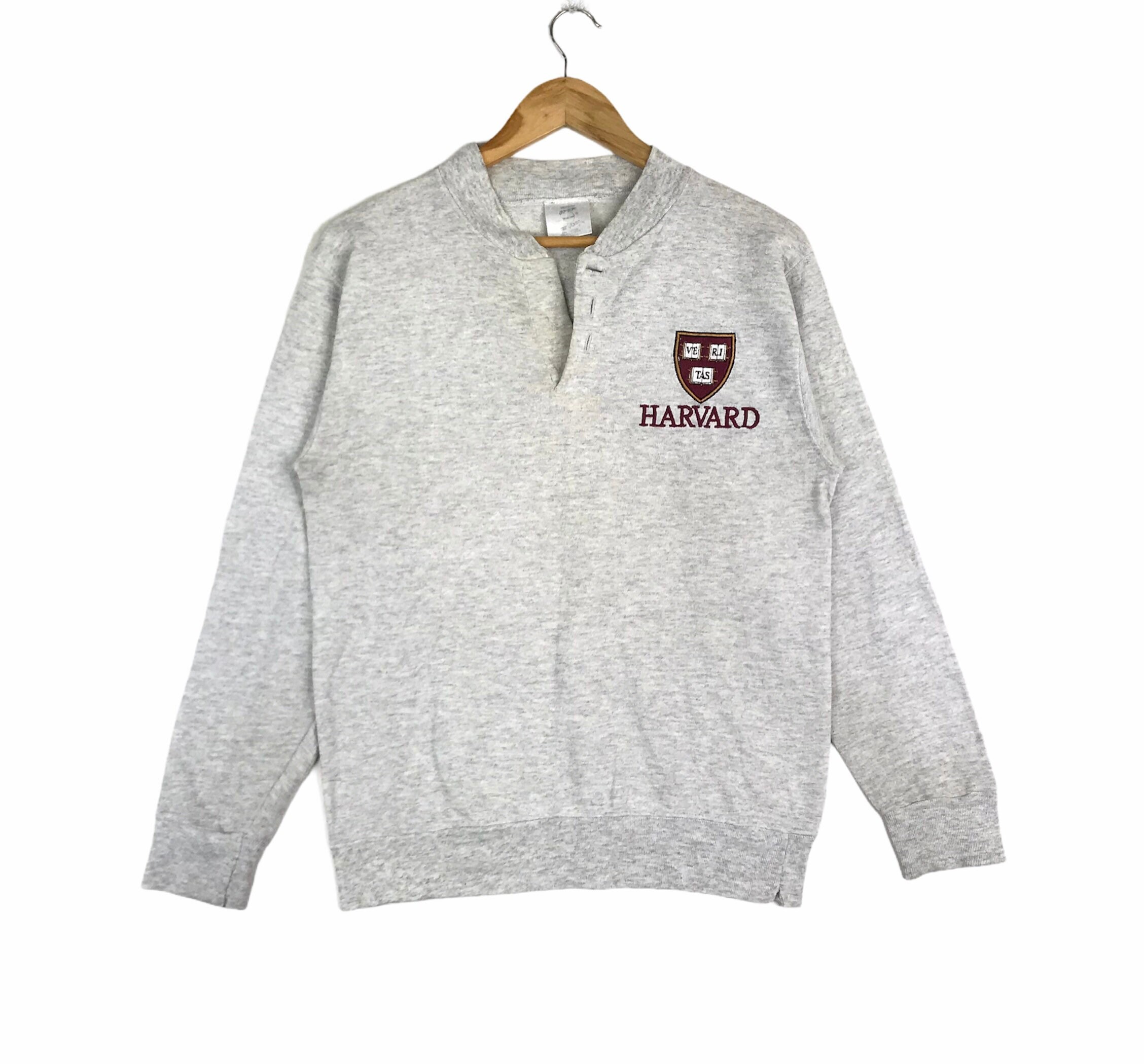 Vintage 90s Harvard University Sweatshirt - Embroidered Big Logo 