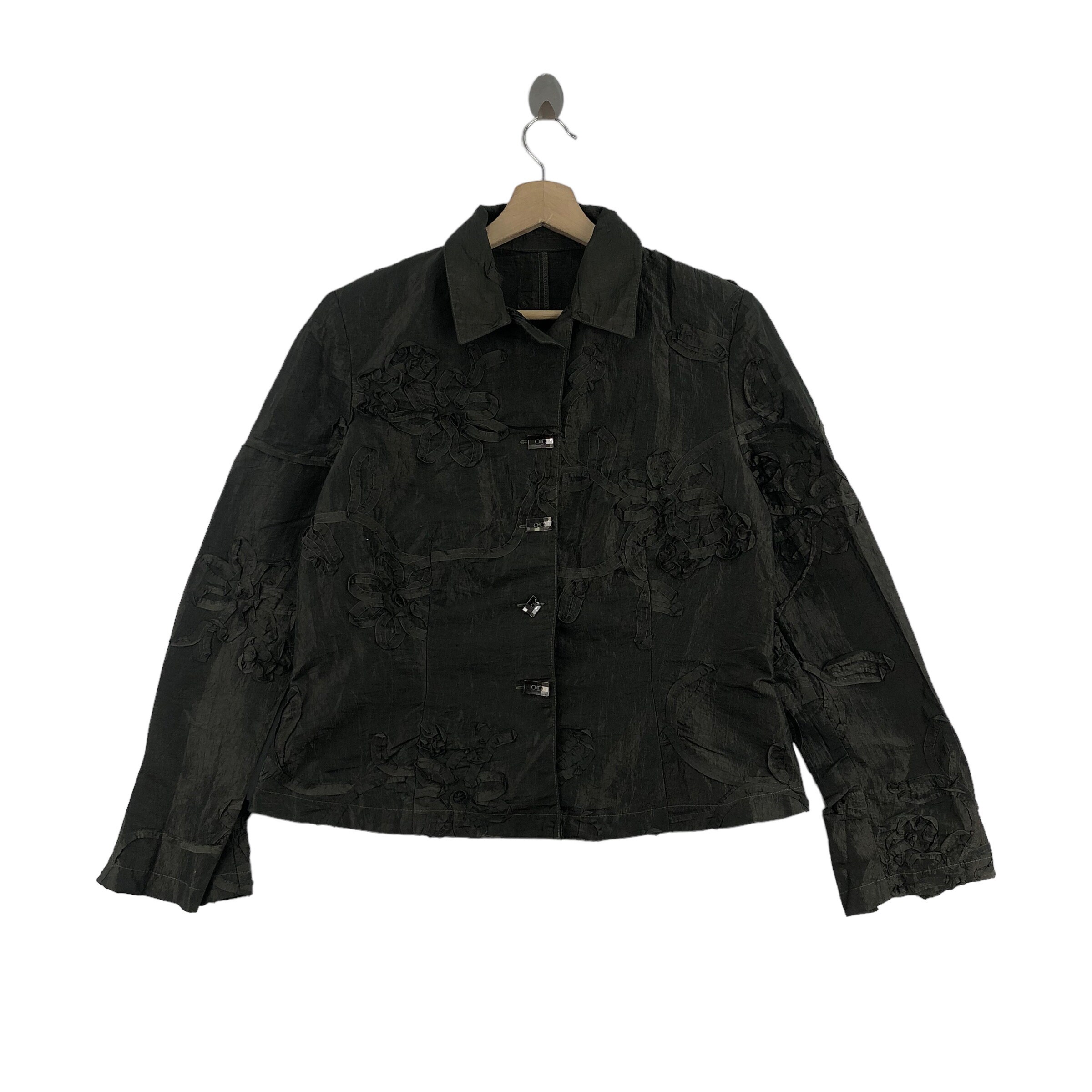 Vintage 90s GIGLI DEL CAMPO Jacket Abstract Flower Made in Italy