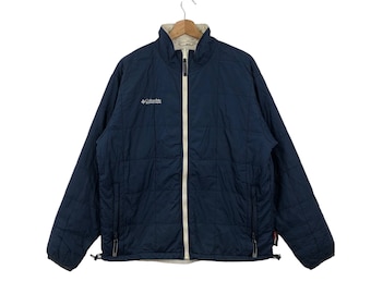 Reversible! Vintage COLUMBIA Quilted Light Puffer Jacket Outdoor Life Style Camping Hiking