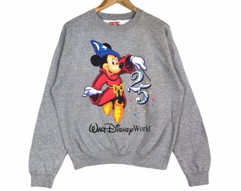 Vintage Disney Mickey Mouse Sweatshirt, Sorcerer 25th Anniversary (L)