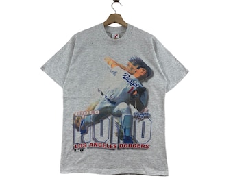 Vintage Hideo Nomo Tornado Warning #16 Los Angeles Dodgers MLB