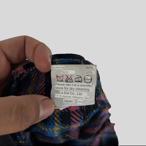 HERE THERE Bondage Pants Punk Checkered Japanese Brand