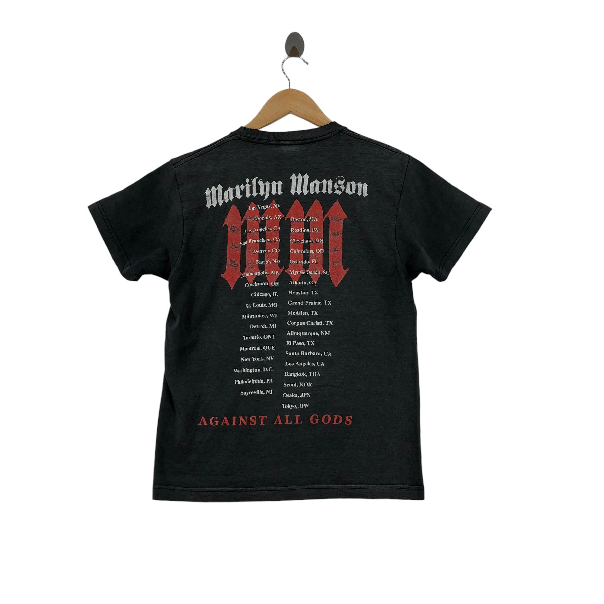 Y2K! MARILYN MANSON Against All Gods T-shirt Band Tees - Etsy