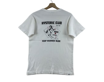 Vintage HYSTERIC GLAMOUR Tee Big Logo Karte Hysteric Club