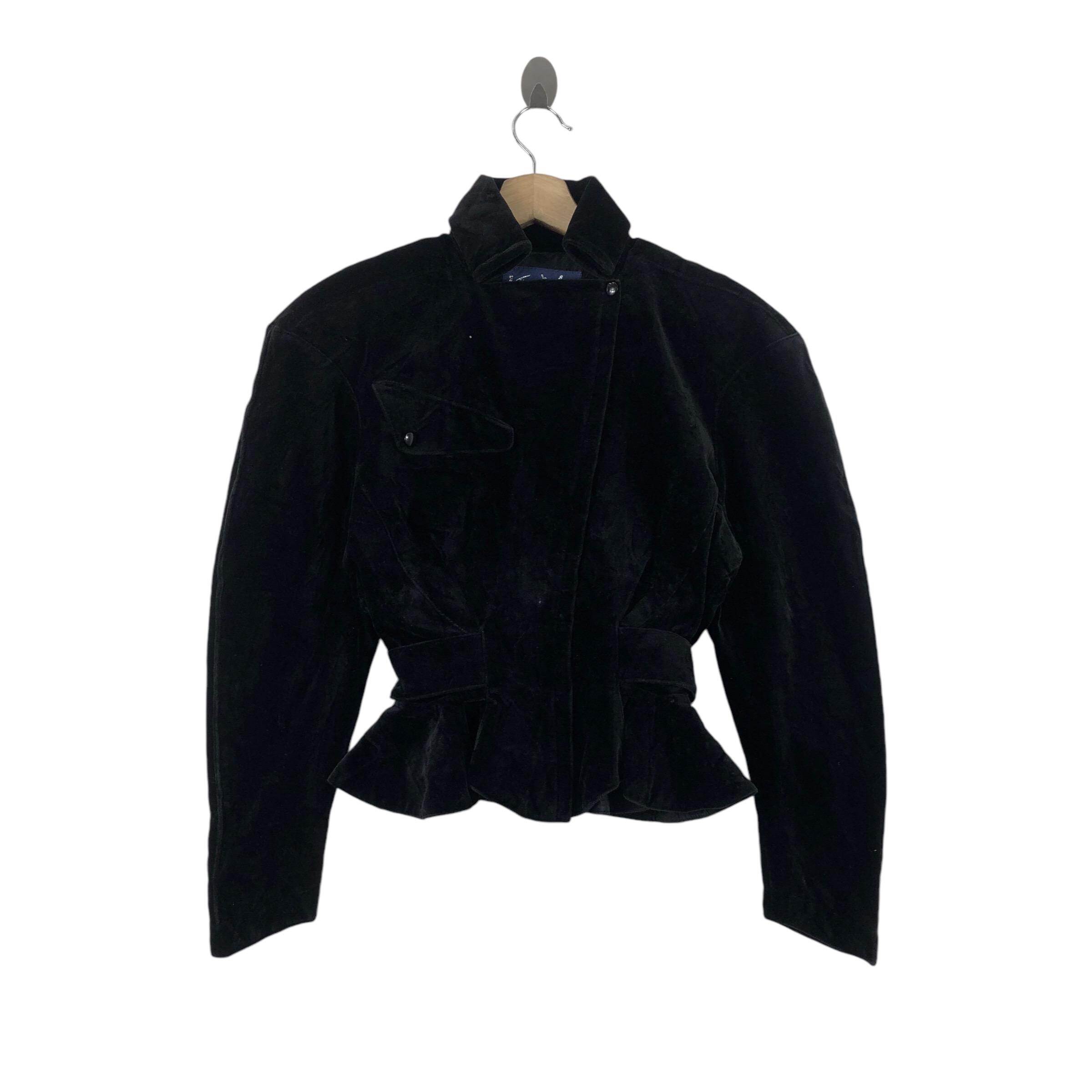 ジャケット・アウター Thierry Mugler asymmetry belted jacket Vintage THIERRY MUGLER Black Velvet Bee Waist Jacket - Etsy