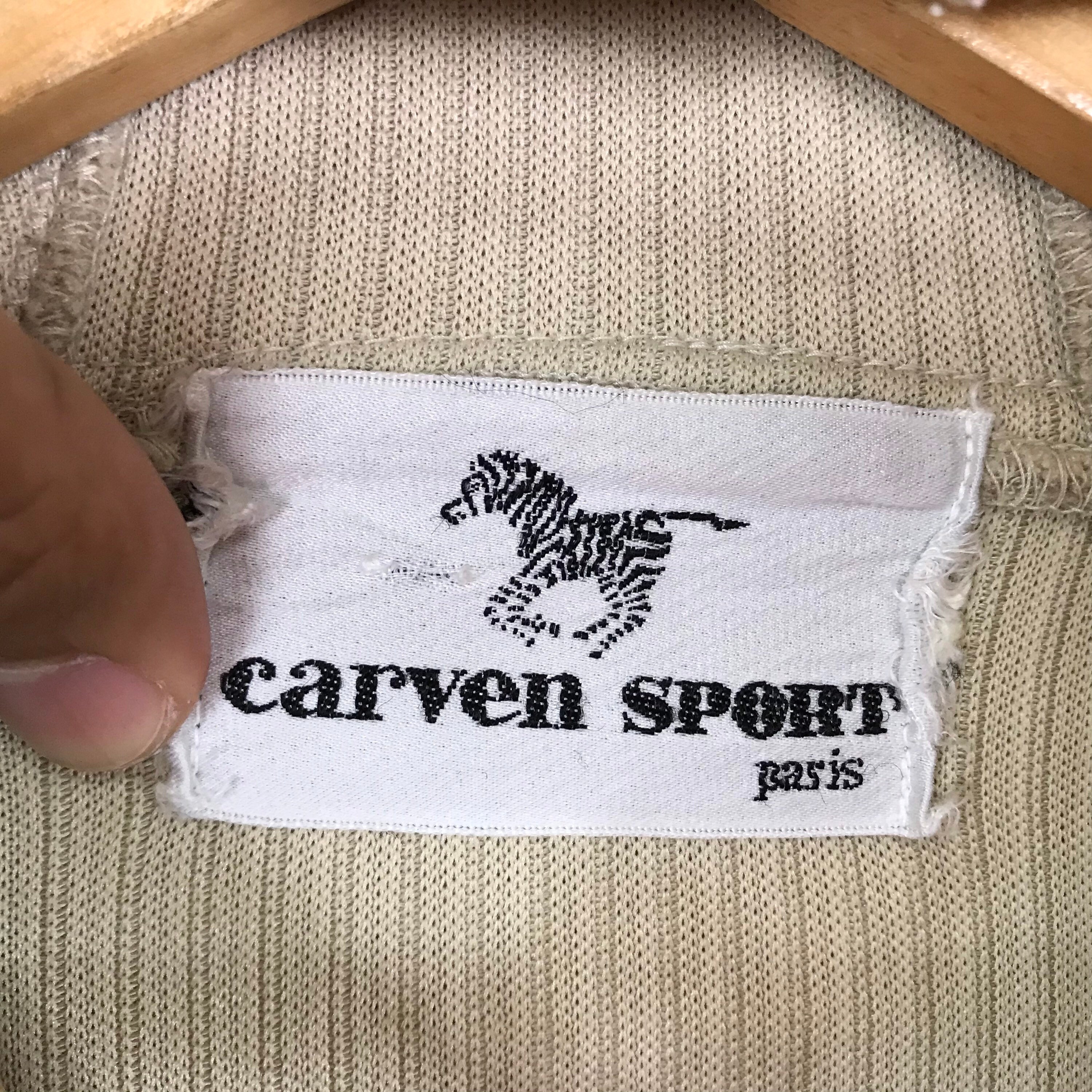 Vintage CARVEN SPORT Paris Sweater Hoodies Small Logo Embroidered