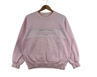 Vintage COURREGES Paris Sweatshirt Big Logo Embroidered Pullover Jumper
