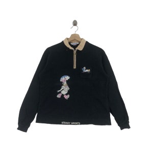 Vintage Disney Sports Donald Duck Long Sleeve Big Logo Embroidered