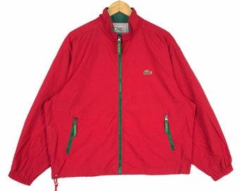 Vintage LA CHEMISE LACOSTE Jacket Windbreaker Small Logo Red - Etsy