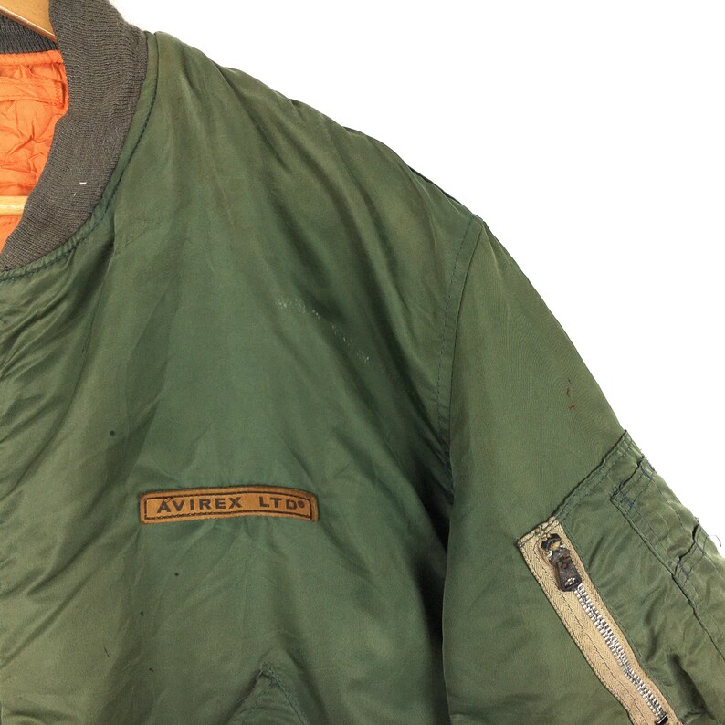 Vintage AVIREX USA Bomber Jacket Type L-2B US Air Force Big Logo Military Style Vintage Mens Clothing