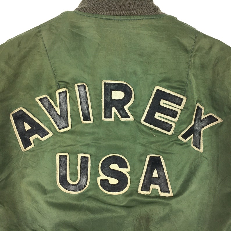 Vintage AVIREX USA Bomber Jacket Type L-2B US Air Force Big Logo Military Style Vintage Mens Clothing