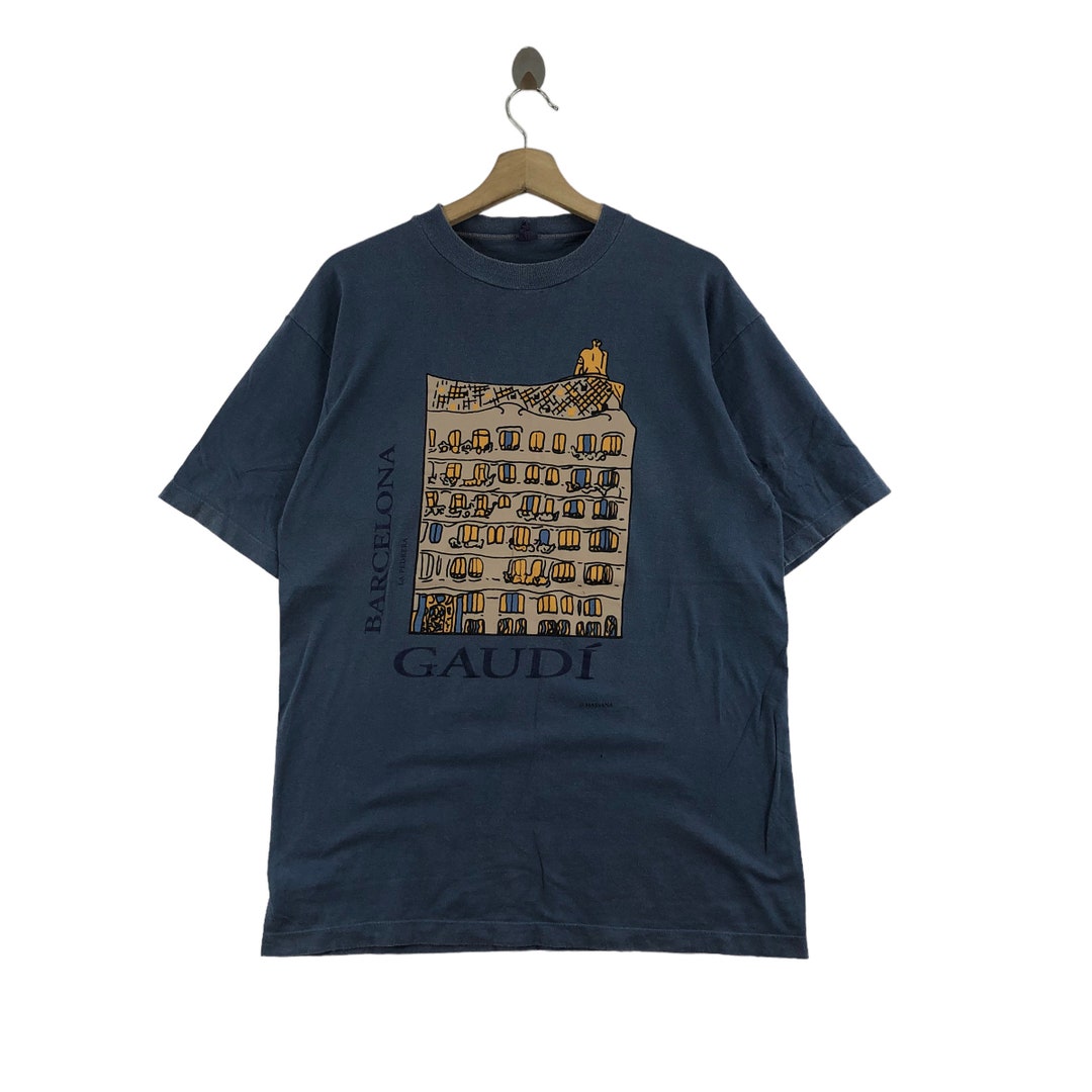 Buy Vintage 90s ANTONI GAUDI Barcelona T-shirt Architect and