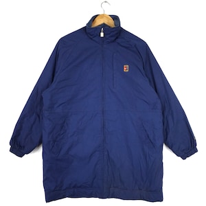 Chaqueta larga vintage NIKE Challenge Court, ropa deportiva acolchada, ropa deportiva estilo hip hop, ropa urbana